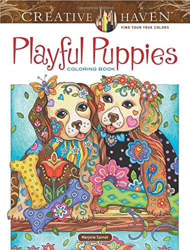 Book Cover Creative Haven Playful Puppies Coloring Book (Creative Haven Coloring Books)
