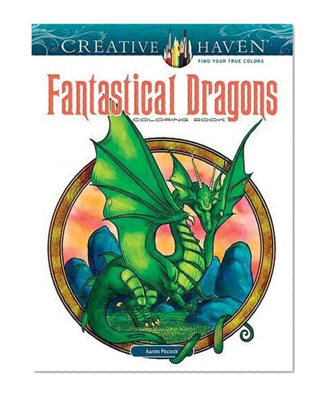 Book Cover Creative Haven Fantastical Dragons Coloring Book (Adult Coloring)