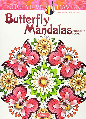 Book Cover Creative Haven Butterfly Mandalas Coloring Book: Relaxing Illustrations for Adult Colorists