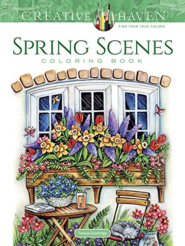 Book Cover Creative Haven Spring Scenes Coloring Book (Creative Haven Coloring Books)