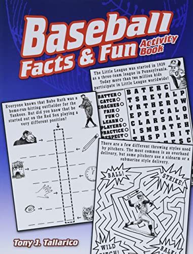 Book Cover Baseball Facts & Fun Activity Book (Dover Kids Activity Books)