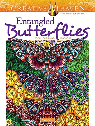 Book Cover Creative Haven Entangled Butterflies Coloring Book (Adult Coloring)