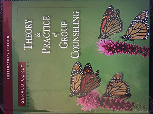 Theory& Practice Of Group Counseling Instructor's Edition