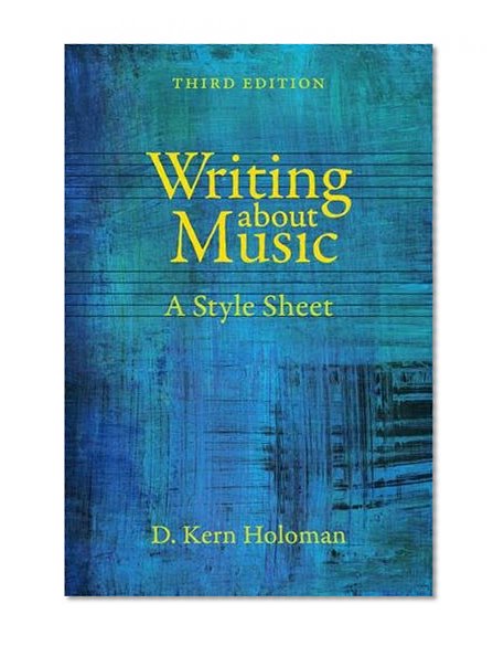 Book Cover Writing about Music: A Style Sheet