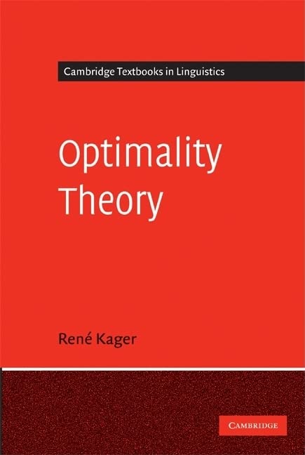 Book Cover Optimality Theory (Cambridge Textbooks in Linguistics)