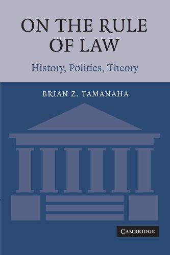 Book Cover On the Rule of Law: History, Politics, Theory