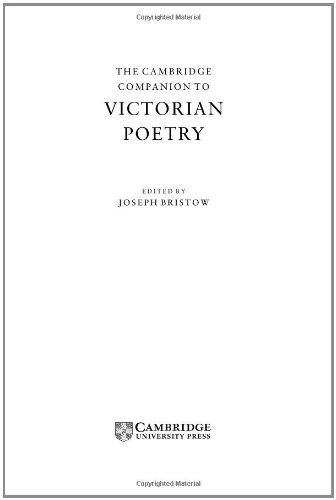 Book Cover The Cambridge Companion to Victorian Poetry (Cambridge Companions to Literature)