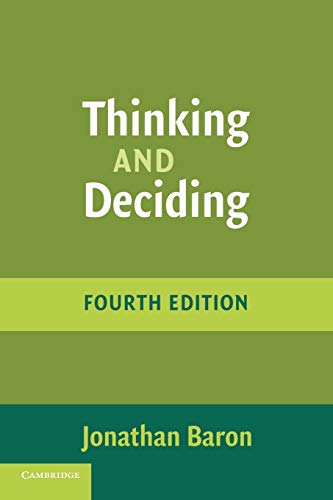 Book Cover Thinking and Deciding, 4th Edition