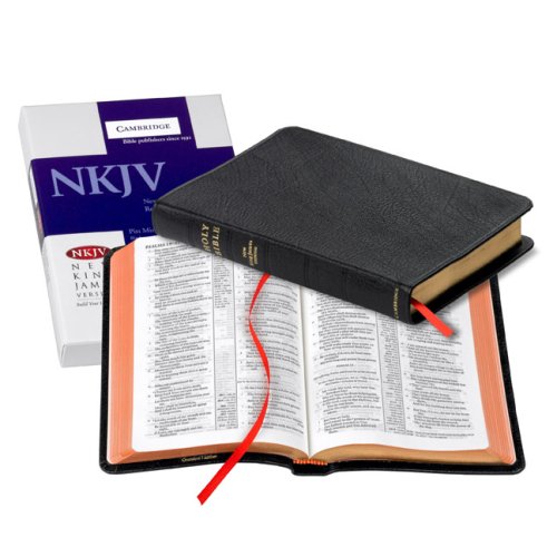 Book Cover NKJV Pitt Minion Reference Edition NK446:XR black goatskin leather