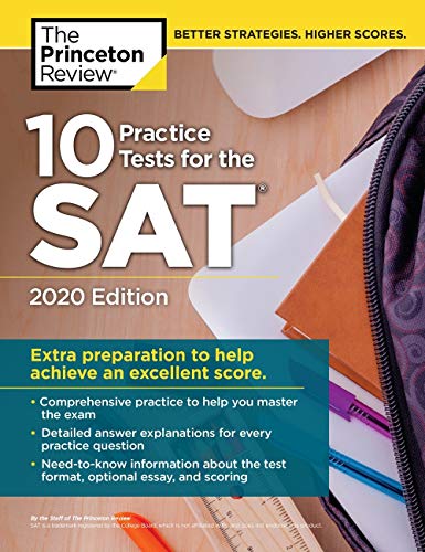 Book Cover 10 Practice Tests for the SAT, 2020 Edition: Extra Preparation to Help Achieve an Excellent Score (College Test Preparation)