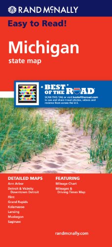Book Cover Rand McNally Easy To Read: Michigan State Map