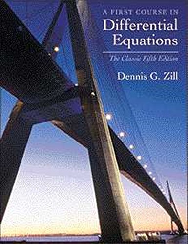 Book Cover A First Course in Differential Equations: The Classic Fifth Edition (Classic Edition)