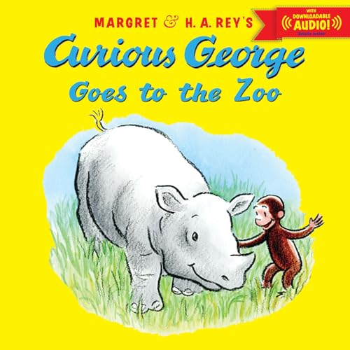 Book Cover Curious George Goes to the Zoo with downloadable audio