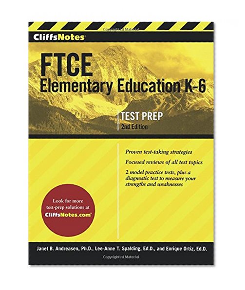 Book Cover CliffsNotes FTCE Elementary Education K-6, 2nd Edition
