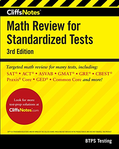 Book Cover CliffsNotes Math Review for Standardized Tests 3rd Edition