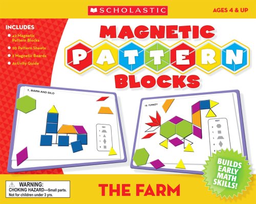 Scholastic TF7504 The Farm Magnetic Pattern Blocks