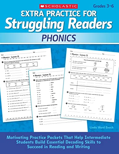 Book Cover Extra Practice for Struggling Readers: Phonics: Motivating Practice Packets That Help Intermediate Students Build Essential Decoding Skills to Succeed in Reading and Writing