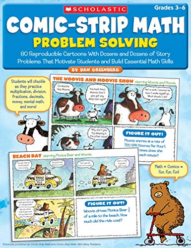 Book Cover Comic-Strip Math: Problem Solving: 80 Reproducible Cartoons with Dozens and Dozens of Story Problems That Motivate Students and Build Essential Math Skills