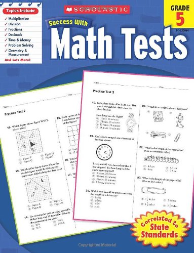 Book Cover Scholastic Success with Math Tests, Grade 5 (Scholastic Success with Workbooks: Tests Math)