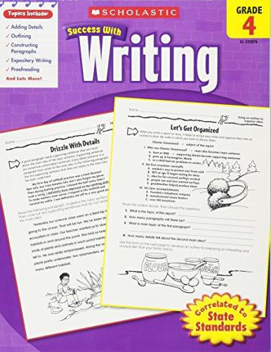 Book Cover Scholastic Success with Writing, Grade 4