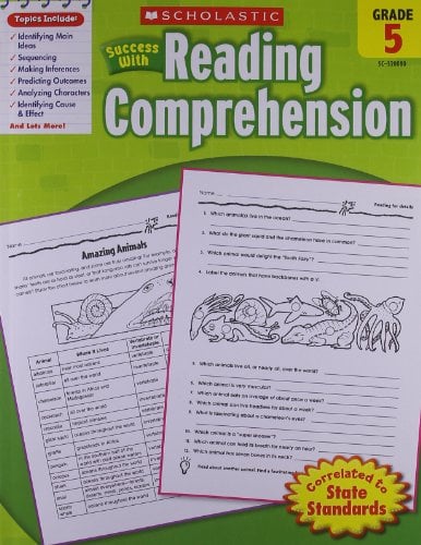 Book Cover Scholastic Success with Reading Comprehension, Grade 5