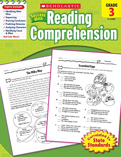 Book Cover Scholastic Success with Reading Comprehension, Grade 3