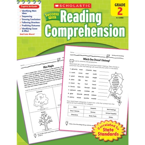 Book Cover Scholastic Success with Reading Comprehension, Grade 2