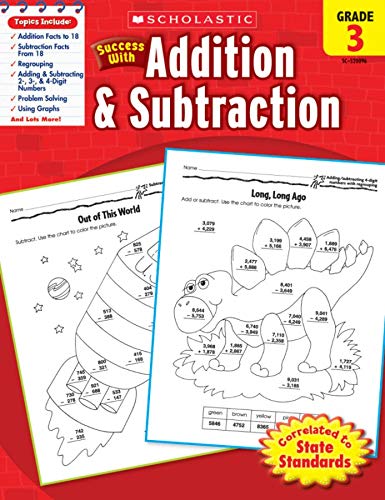 Book Cover Scholastic Success with Addition & Subtraction, Grade 3 (Success With Math)