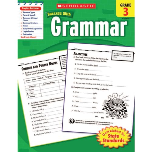Book Cover Scholastic Success With: Grammar, Grade 3
