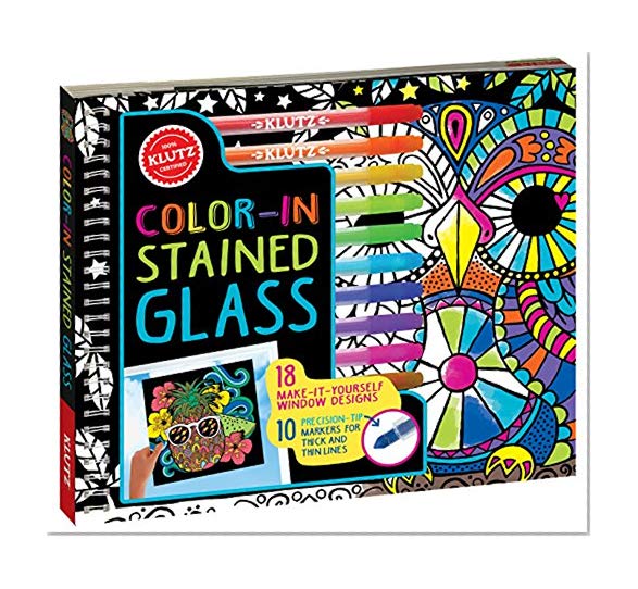 Book Cover Klutz Color-In Stained Glass: 18 Make-it-yourself Window Designs