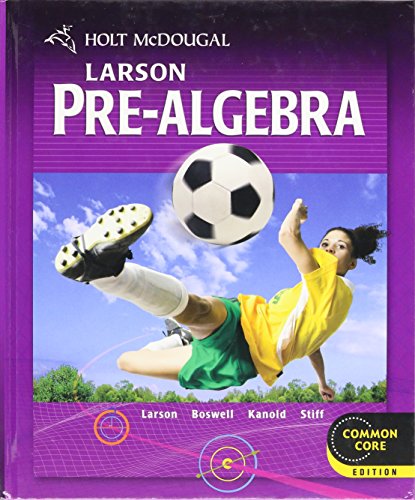 Book Cover Holt McDougal Larson Pre-Algebra: Student Edition 2012