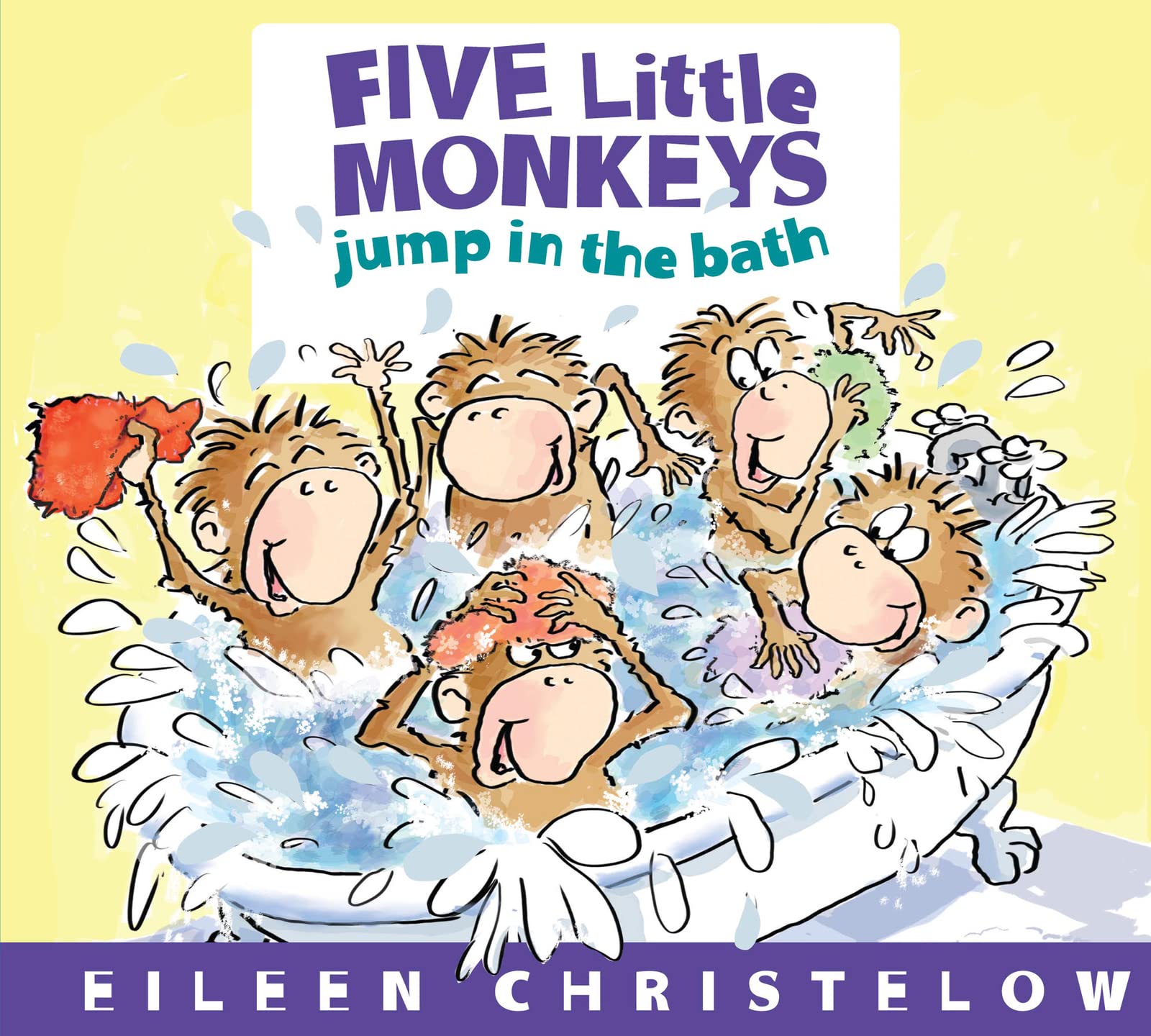 Book Cover Five Little Monkeys Jump in the Bath (A Five Little Monkeys Story)