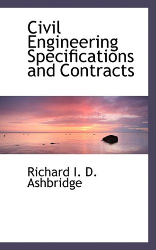 Book Cover Civil Engineering Specifications and Contracts