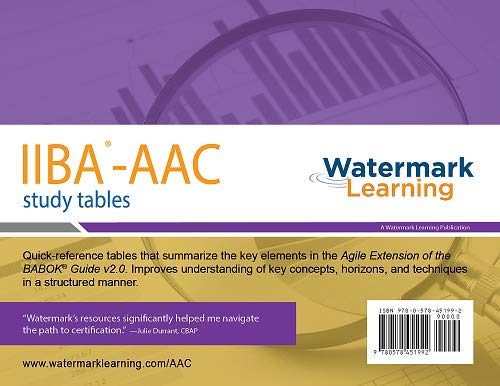 Book Cover IIBA-AAC Study Tables