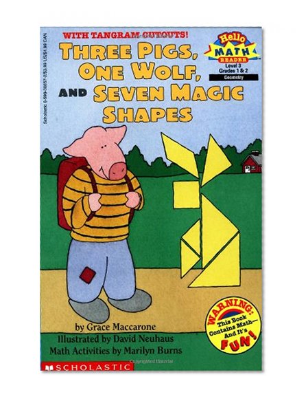 Book Cover Three Pigs, One Wolf, Seven Magic Shapes (level 3) (Scholastic Reader, Math)