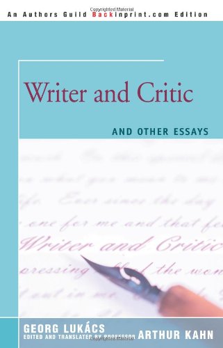 Writer and Critic: and Other Essays