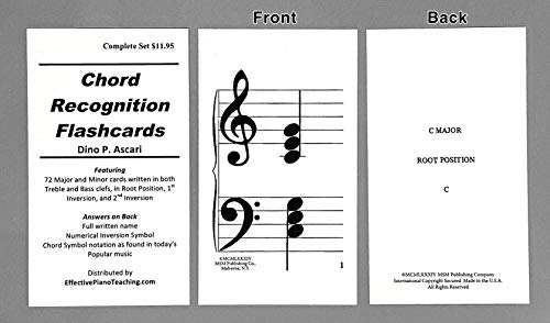 Book Cover Chord Recognition Flashcards- 72 Major/Minor Cards