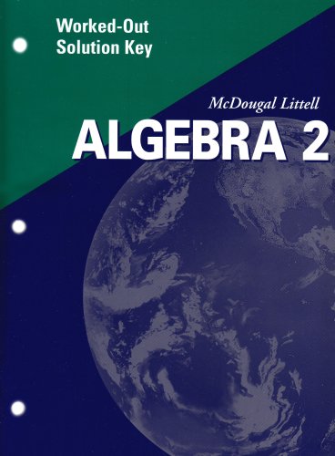 Book Cover Algebra 2 Worked-Out Solution Key 2001