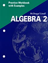 Book Cover McDougal Littell Algebra 2: Practice Workbook with Examples Se