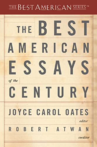 Book Cover The Best American Essays of the Century (The Best American Series)
