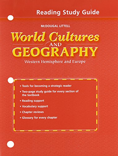 World Cultures & Geography: Western Hemisphere and Europe: Reading Study Guide Workbook (English)