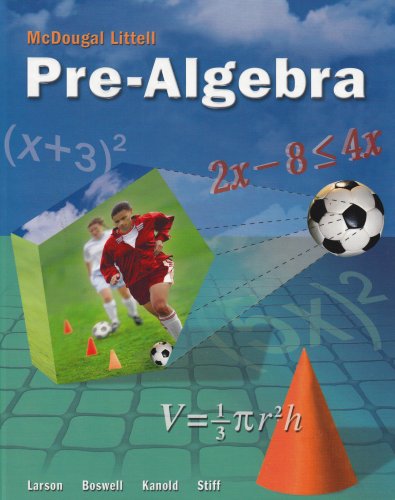 Book Cover McDougal Littell Pre-Algebra: Student Edition 2005
