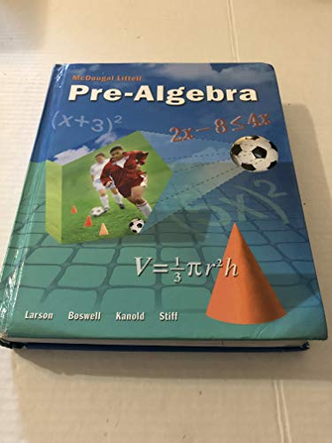 Pre-algebra, Grades 7-8: Mcdougal Littell Middle School Math