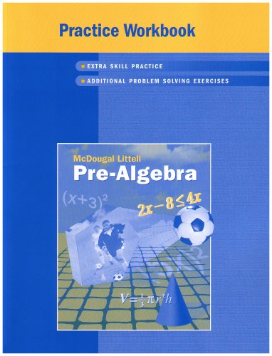Book Cover Practice Workbook, Student Edition (McDougal Littell Pre-Algebra)