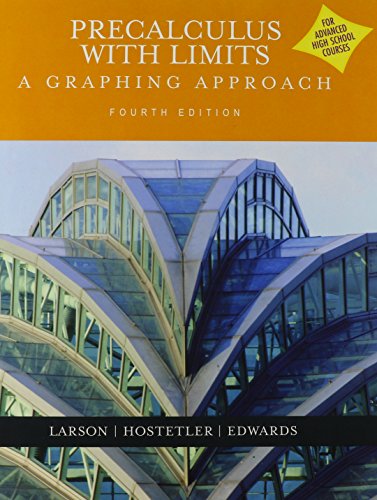 Book Cover Precalculus With Limits: A Graphing Approach (Advanced Placement Version) 4th Edition