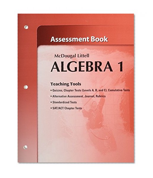 Book Cover McDougal Littell Algebra 1: Assessment Book (Holt McDougal Larson Algebra 1)