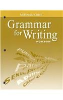 Book Cover McDougal Littell Literature: Grammar for Writing Workbook Grade 11 American Literature
