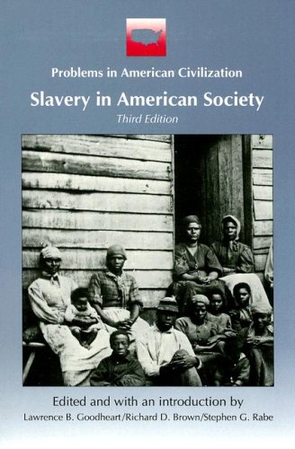Book Cover Slavery in American Society (Problems in American Civilization)