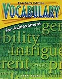 Vocabulary for Achievement: Teacher's Edition Grade 8 Second Course 2006
