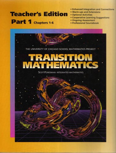 Book Cover Transition Mathematics (Teacher's Edition: Part 1: Chapters 1-6)